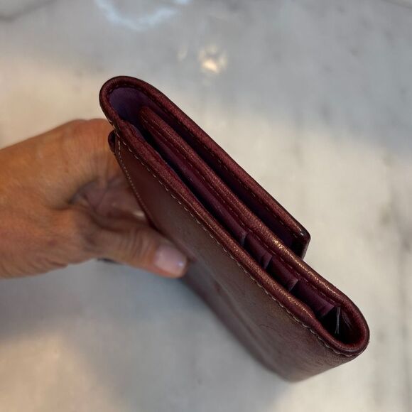 Coach Signature Stripe Leather Full Sized Wallet - Picture 7 of 16